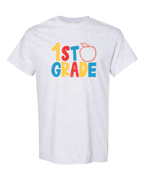 School Apple- Grade Level- Ash- Shirt