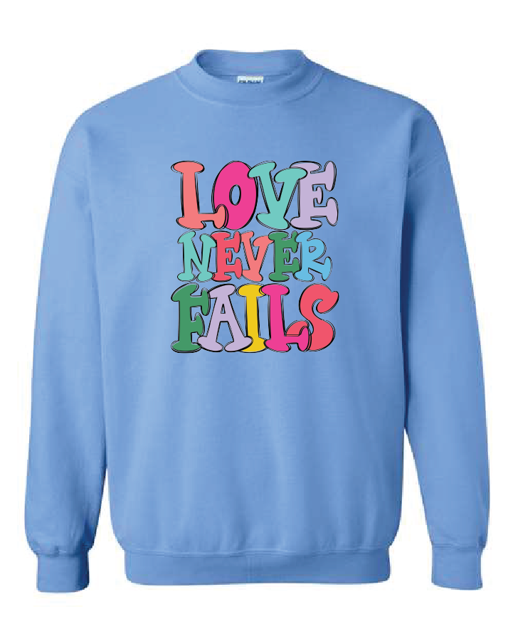 Colorful Love Never Fails- Carolina Blue