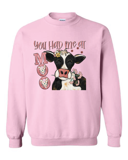 You had me at moo- Light Pink