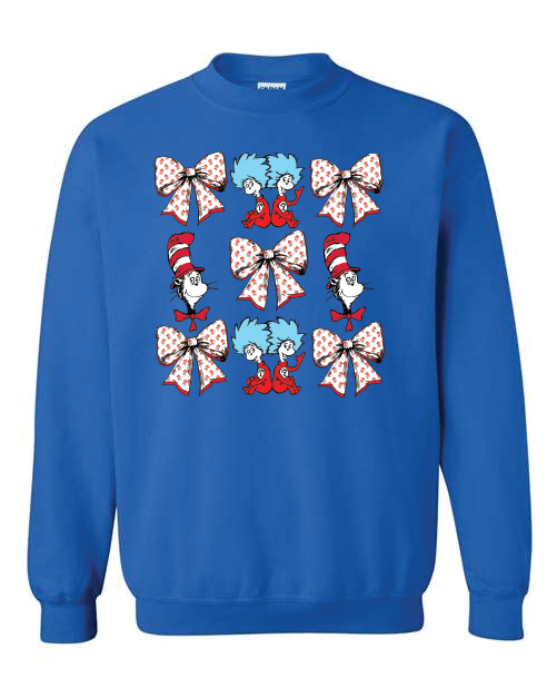 RAA Coquette Bow Sweatshirt- Royal