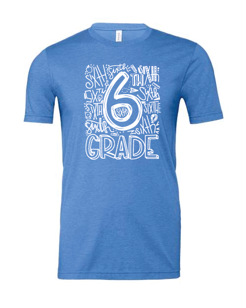 Typography-Custom- Bella- Heather Columbia Blue- Shirt