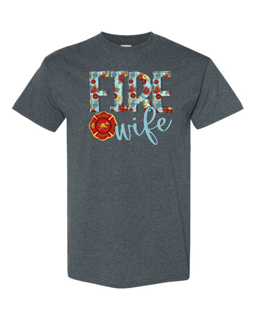 Fun Floral- Fire Wife- Dark Heather