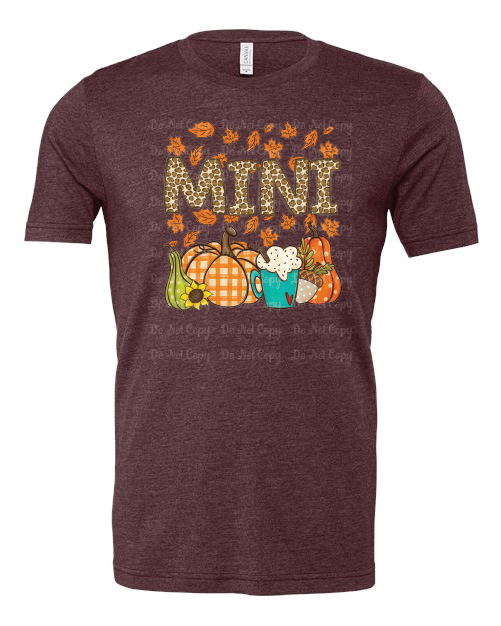 Fall- Fall Family Name Mini- Bella- Heather Maroon- Shirt