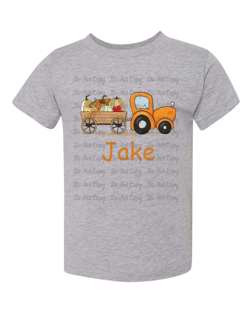 Fall- Fall Truck Boy- Bella- Athletic Heather- Shirt