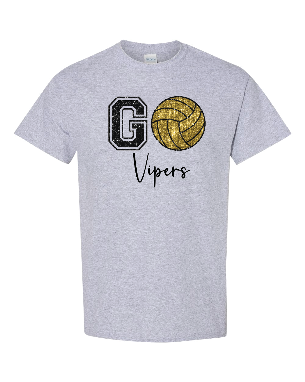 Go Volleyball- Faux Glitter Apparel