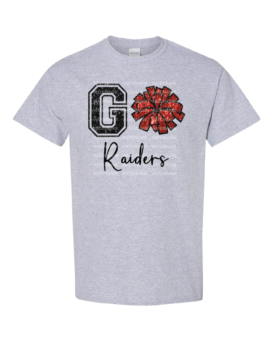 Go Cheer-Raiders- Gildan- Sports Grey- Apparel