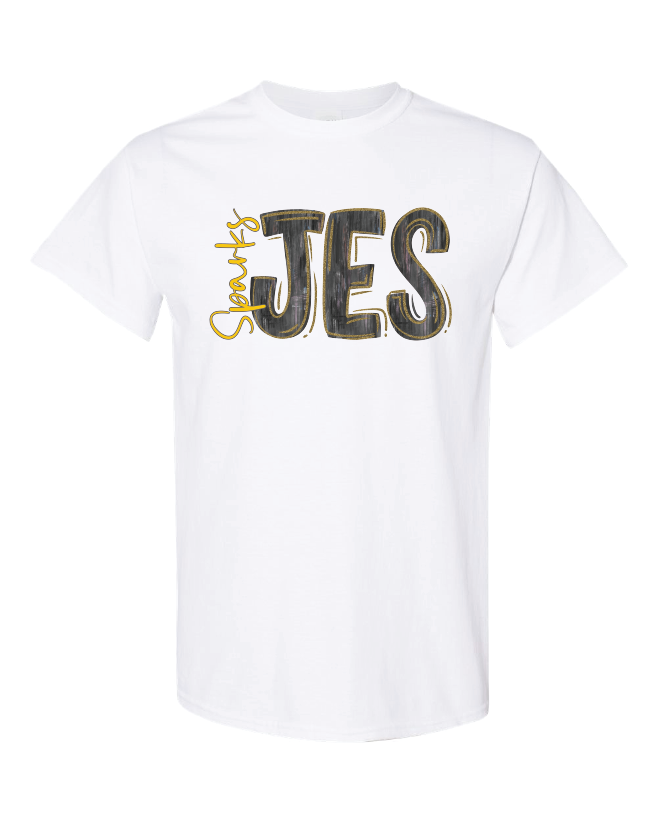 Painted Teams- Gold and Black- Mascots/ School Name- White- Shirt