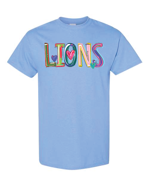 Mascot- Lions- Cheery Words- Carolina Blue