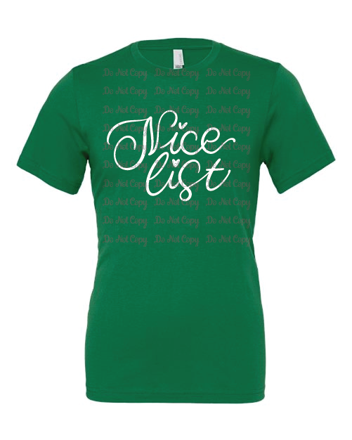 Christmas- Lettering- Bella- Evergreen- Shirt