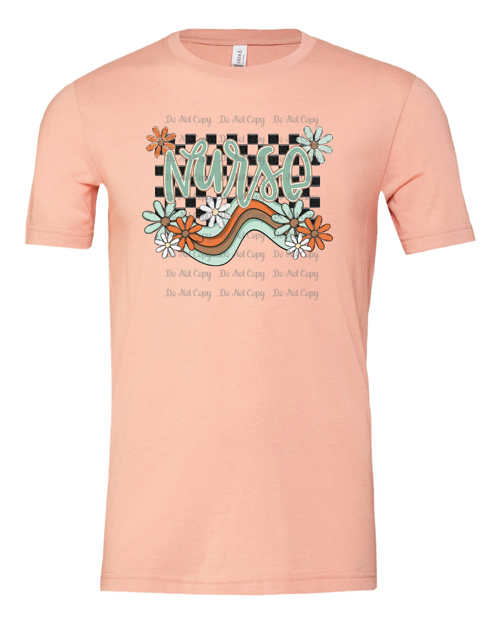 Boho Wave-Bella- Heather Peach- Shirt