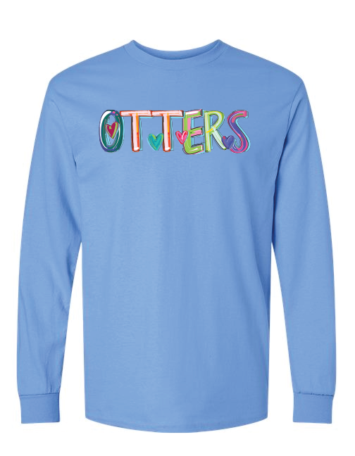 Mascot- Otters- Cheery Words- Carolina Blue