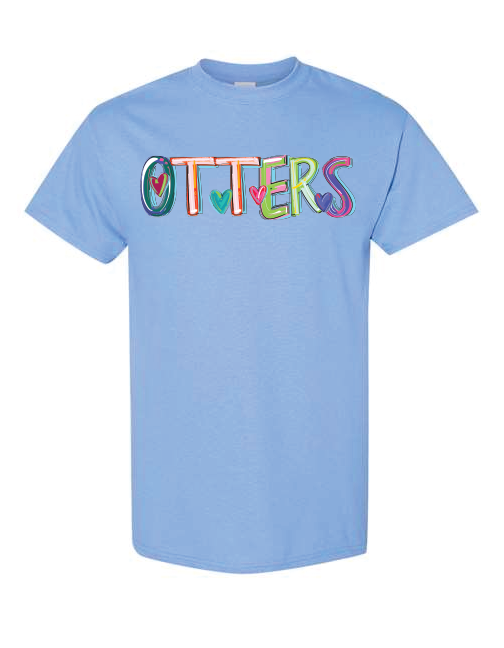 Mascot- Otters- Cheery Words- Carolina Blue