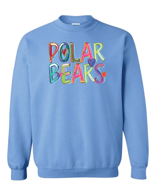 Mascot- Polar Bears- Cheery Words- Carolina Blue