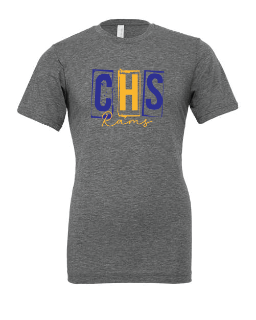 Rustic Script- CHS Rams- Bella- Deep Heather- Shirt