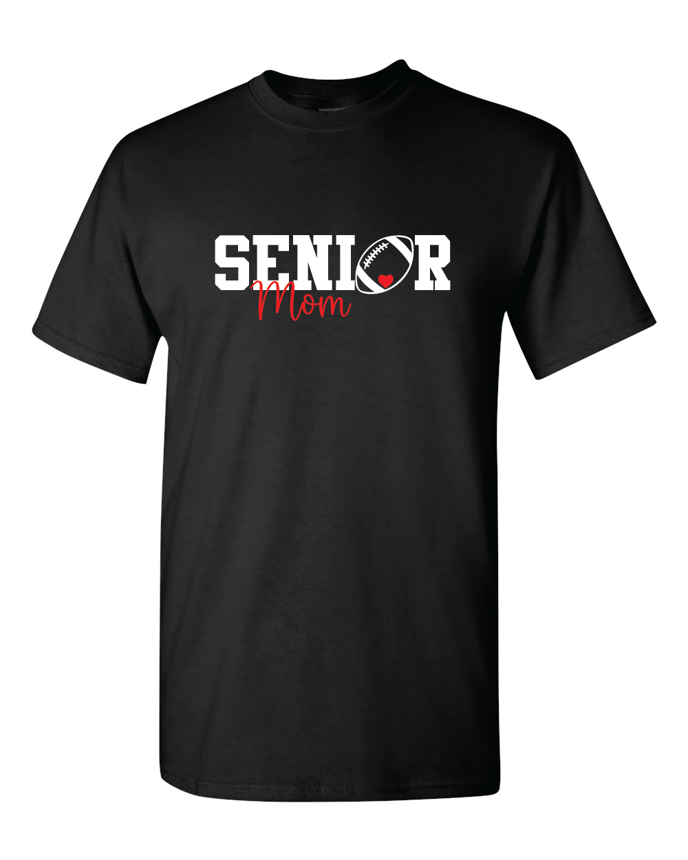 Senior Football Mom- Gildan- Black- Apparel