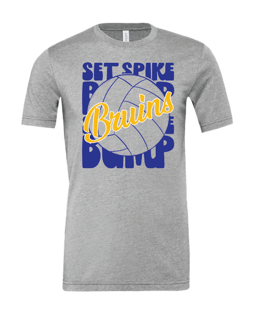 Set Spike Bump- Custom- Bella- Athletic Heather- Shirt