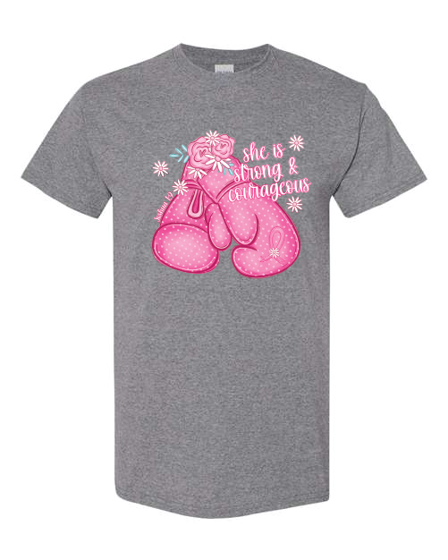 Breast Cancer- She is strong and courageous - Graphite Heather