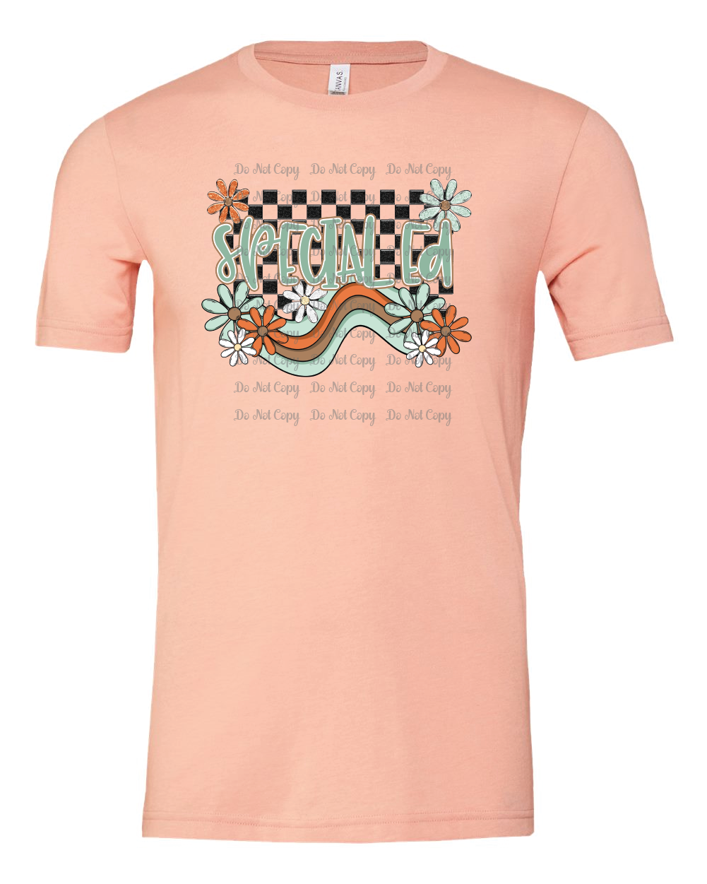 Boho Wave-Bella- Heather Peach- Shirt