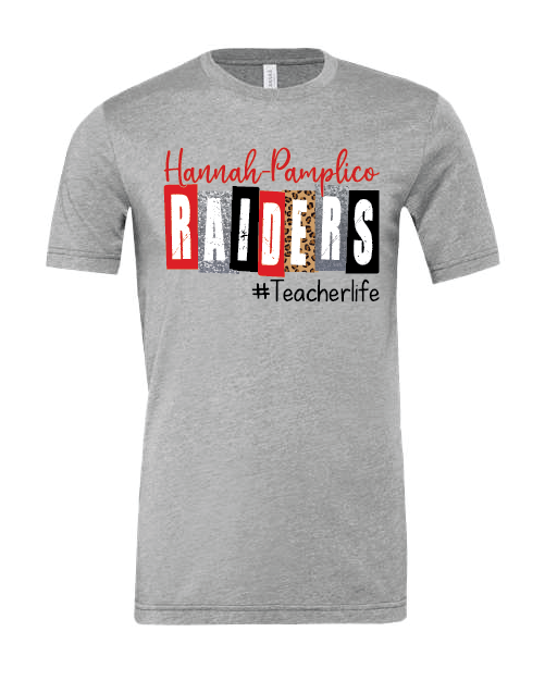 Teacher Life Hash Tag- Sports Grey/ Athletic Heather/ Granite- Shirt