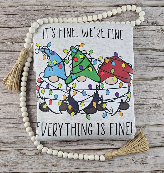 It's fine Gnome Sweatshirt- Ash