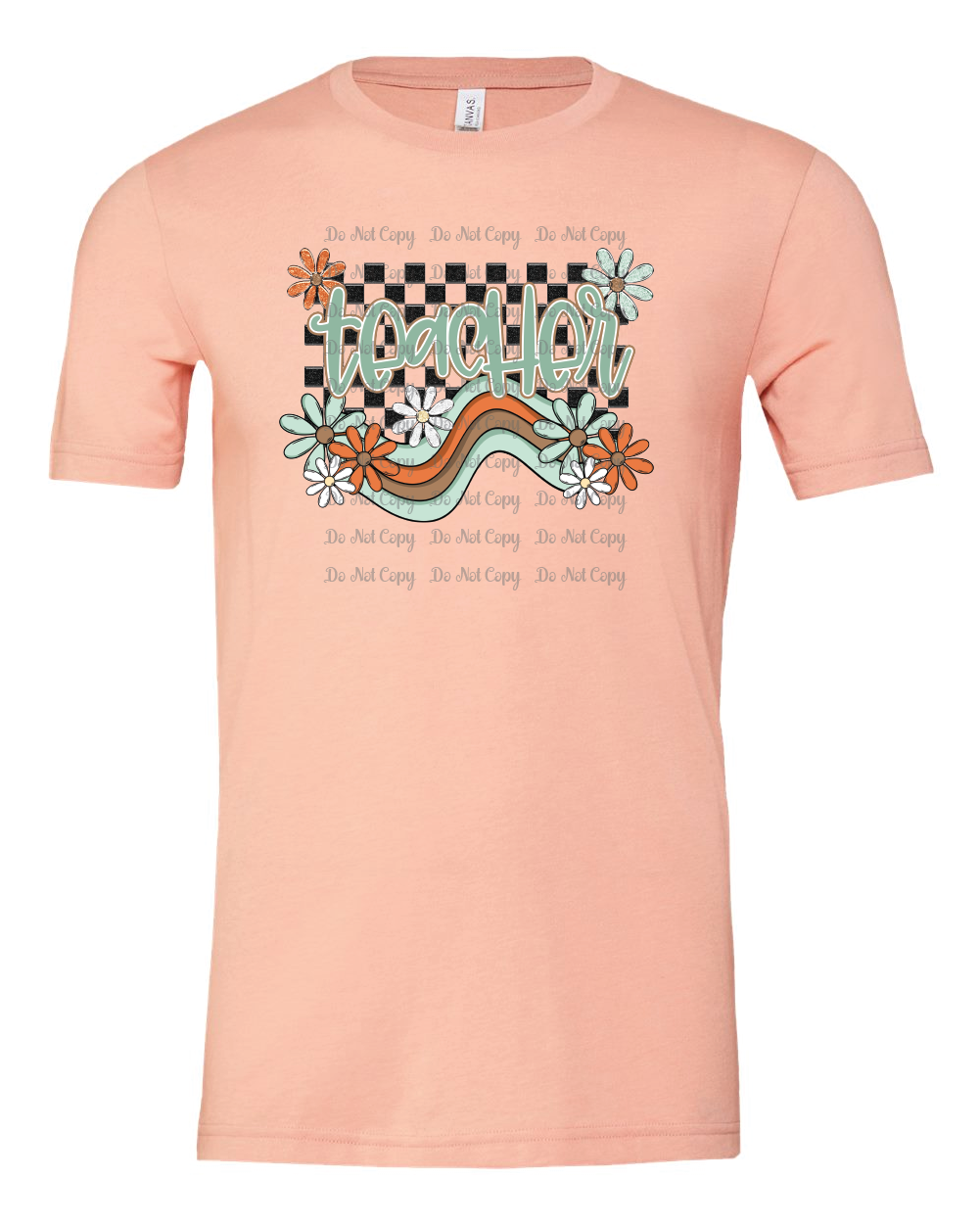 Boho Wave-Bella- Heather Peach- Shirt