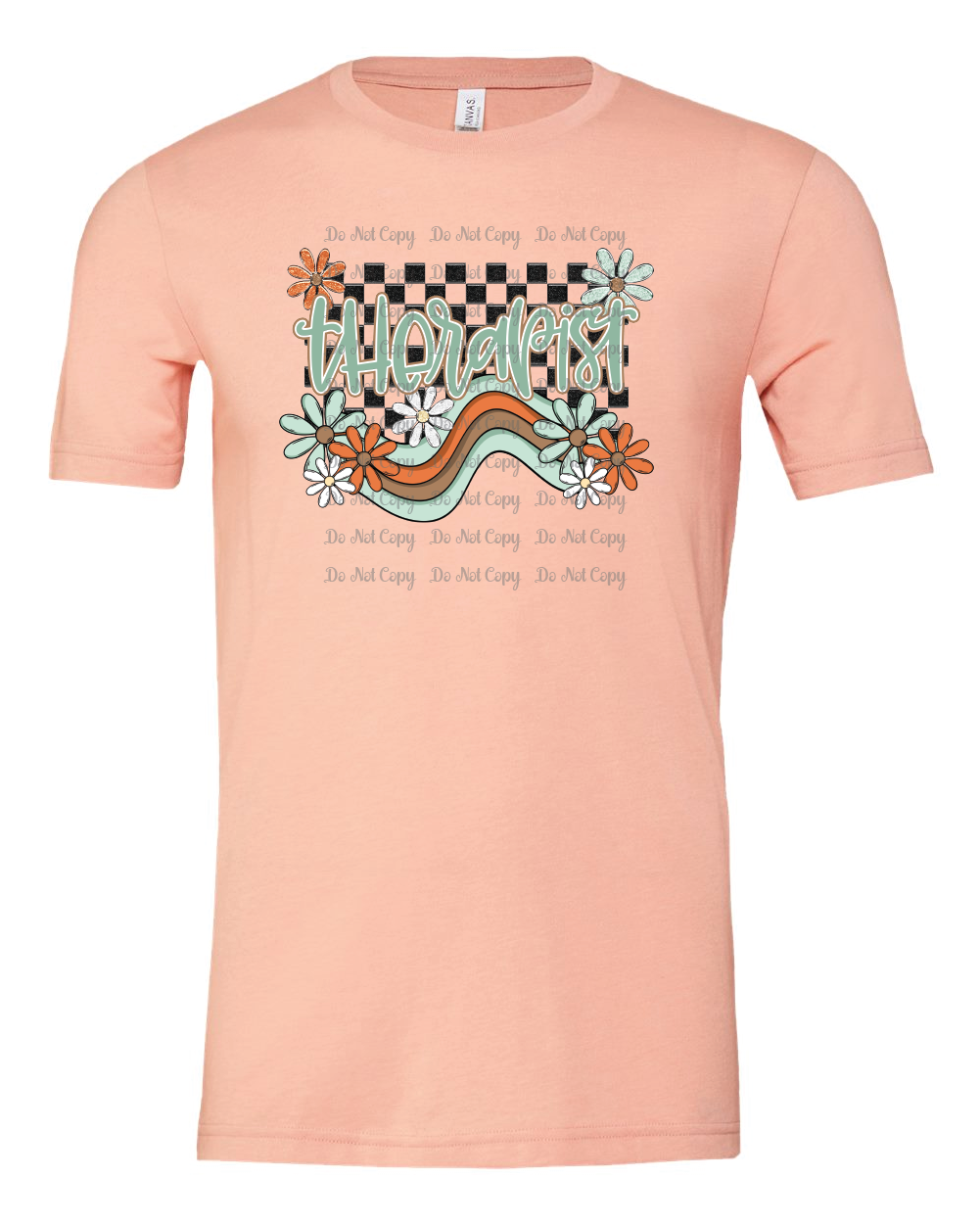 Boho Wave-Bella- Heather Peach- Shirt